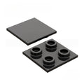 Kf-0172 Small-Particle Building Block Compatible, 2X2 Thin Plate With Inverted Mounting Studs 100G (Approx. 219 Pcs), Not Gobricks Brand