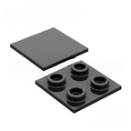 Kf-0172 Small-Particle Building Block Compatible, 2X2 Thin Plate With Inverted Mounting Studs 100G (Approx. 219 Pcs), Not Gobricks Brand