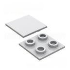 Kf-0172 Small-Particle Building Block Compatible, 2X2 Thin Plate With Inverted Mounting Studs 100G (Approx. 219 Pcs), Not Gobricks Brand