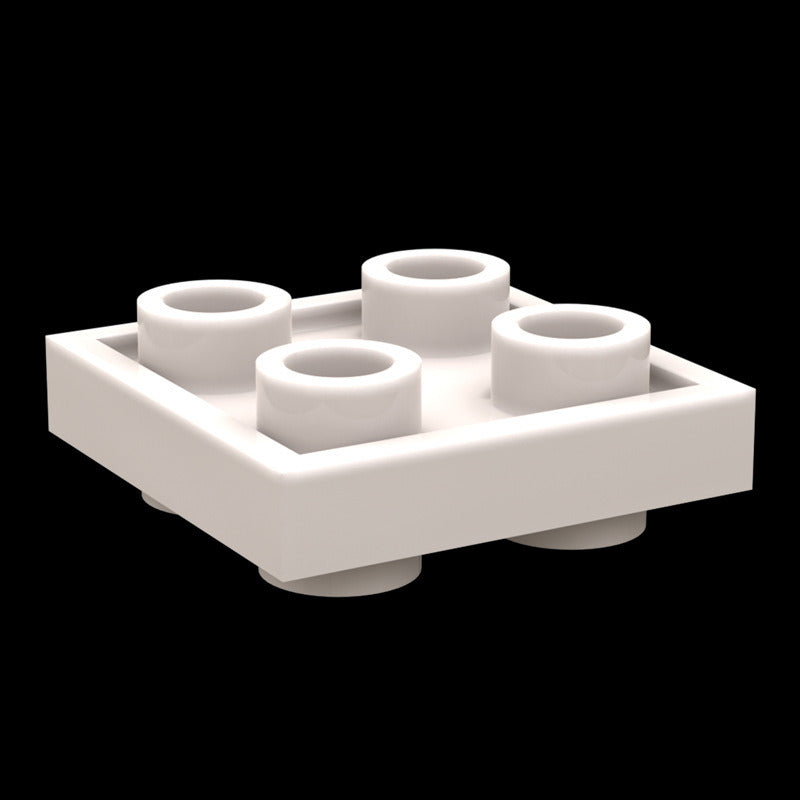 Kf-0095 Small-Particle Building Block Parts, 2X2 Double-Sided Studded Plates (Special Assembly Pieces), 100G (Approx. 156 Pieces) Non-Gobricks Brand - SKU - OurGobricks