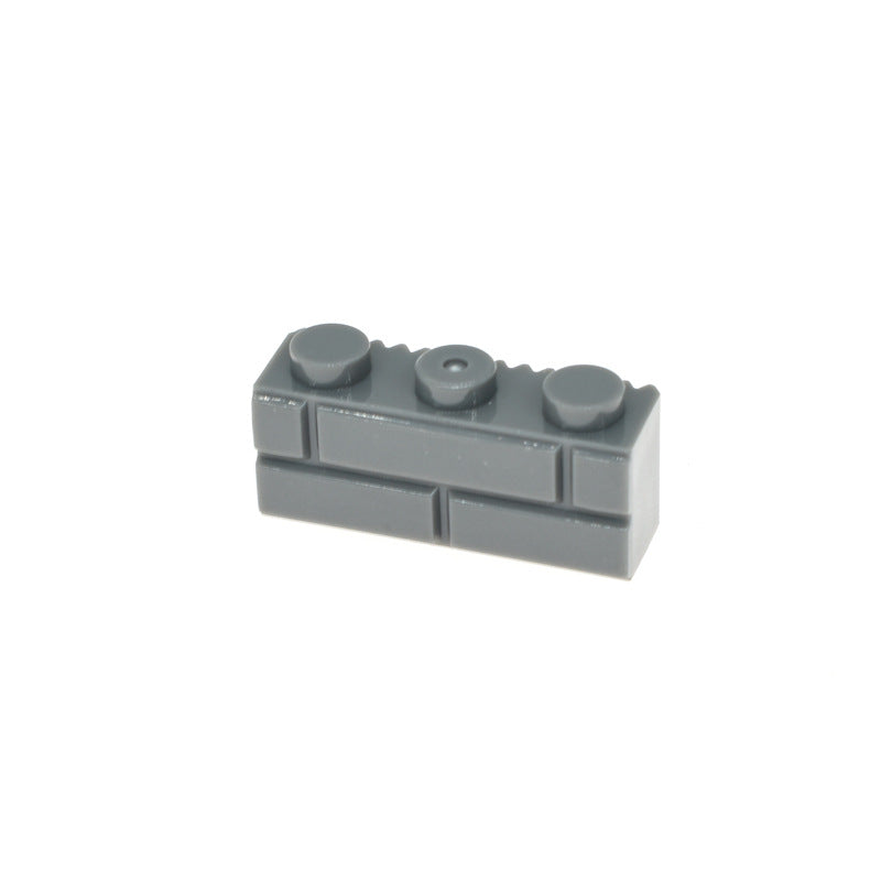 Kf-0016 Compatible Building Block Parts, 1X3 Wall Brick Elements, 100gx3  (Approx. 294 Pieces), Non-Gobricks Brand. - SKU - OurGobricks