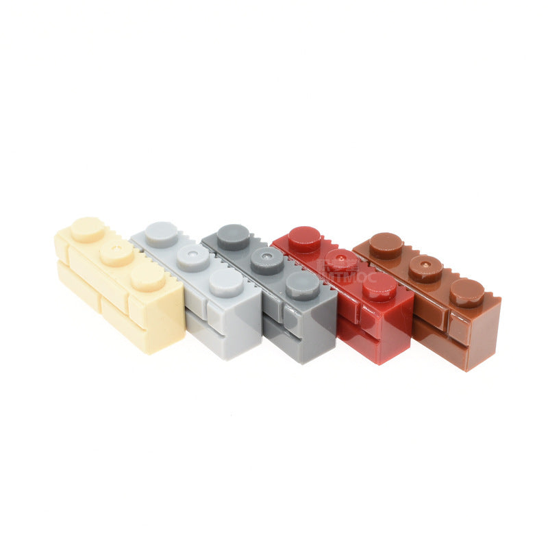 Kf-0016 Compatible Building Block Parts, 1X3 Wall Brick Elements, 100gx3  (Approx. 294 Pieces), Non-Gobricks Brand. - SKU - OurGobricks