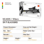 SR-71 Blackbird reconnaissance aircraft military model-educational toy compatible with small-particle building blocks
