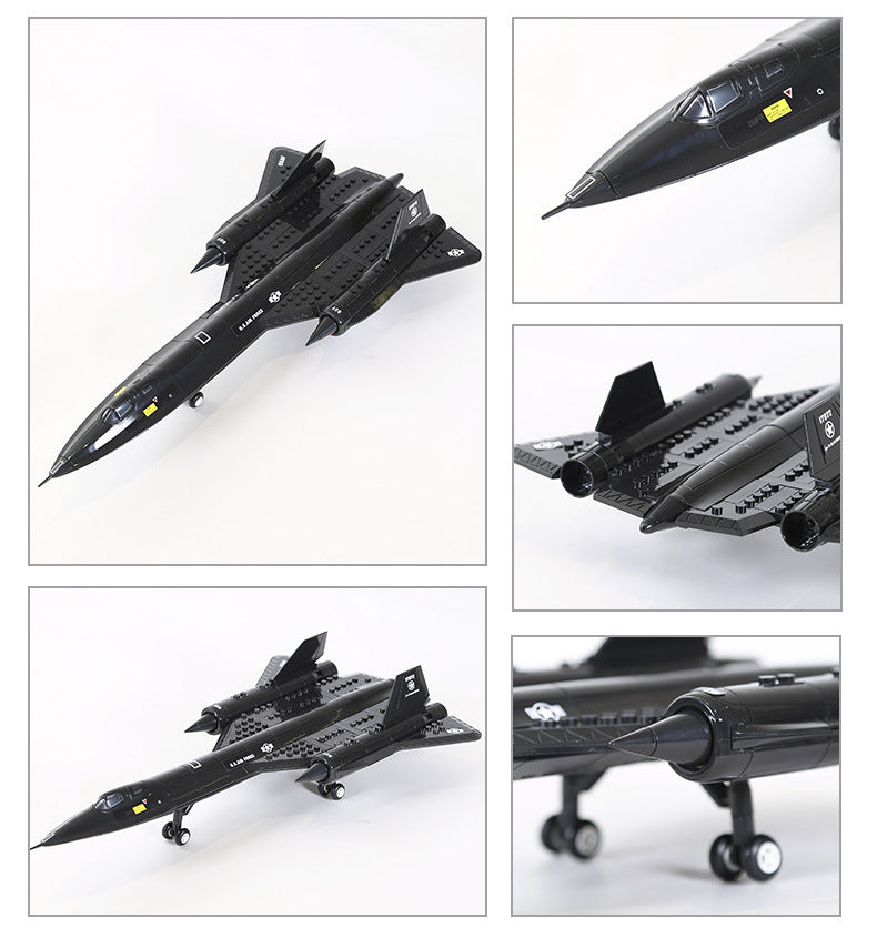 SR-71 Blackbird reconnaissance aircraft military model-educational toy compatible with small-particle building blocks