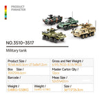3510-3517 Compatible with small-particle building blocks military armored vehicle and tank models
