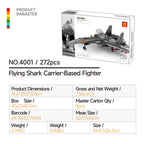 Compatible With Small-Particle Building Blocks; Military Combat Aircraft Model - SKU - OurGobricks