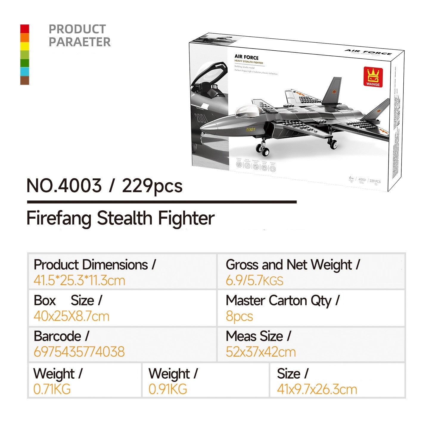 Compatible With Small-Particle Building Blocks; Military Combat Aircraft Model - SKU - OurGobricks