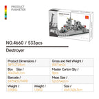 Compatible With Small-Particle Building Blocks; Destroyer And Nuclear Submarine Models - SKU - OurGobricks