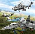 Compatible With Small-Particle Building Blocks; Military Combat Aircraft Model - SKU - OurGobricks