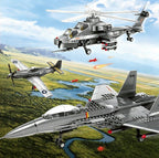 Compatible With Small-Particle Building Blocks; Military Combat Aircraft Model - SKU - OurGobricks