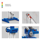 Compatible With Small-Particle Motorized Building Sets, 4-In-1 STEM Buildable Crane Toy - SKU - OurGobricks