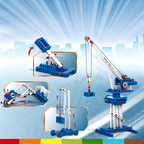 Compatible With Small-Particle Motorized Building Sets, 4-In-1 STEM Buildable Crane Toy - SKU - OurGobricks