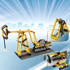 Compatible With Small-Particle Building Block Sets, 4-In-1 Educational Set Featuring A Motorized Beam-Type Oil Pump