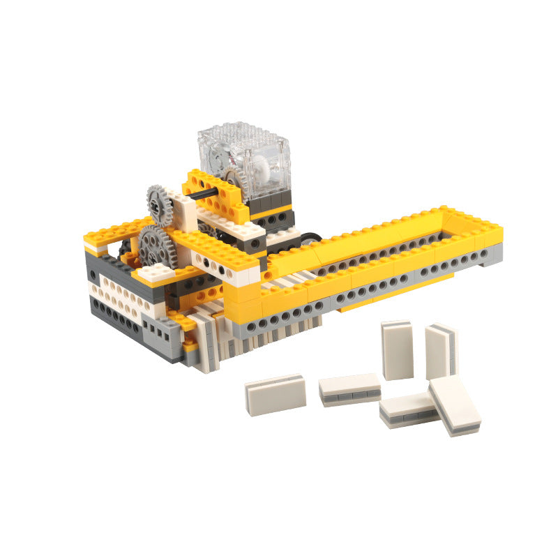Small-Brick Domino Machine Set, Compatible With Motorized Mechanical Construction Toys - SKU - OurGobricks