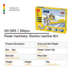 Small-Brick Domino Machine Set, Compatible With Motorized Mechanical Construction Toys