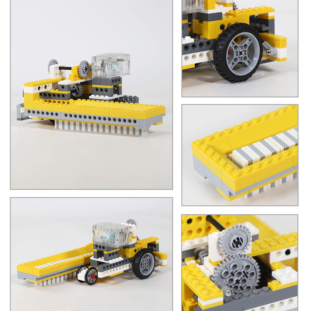 Small-Brick Domino Machine Set, Compatible With Motorized Mechanical Construction Toys - SKU - OurGobricks