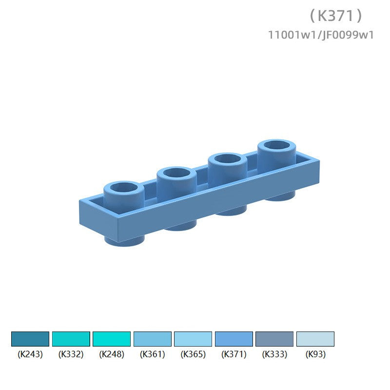 11001w1JF0099w1 Small-Particle Compatible Building Blocks: Double-Sided Low-Profile 4-hole Assembly Parts (non-GoBricks brand) – Approx. 140 Pcs