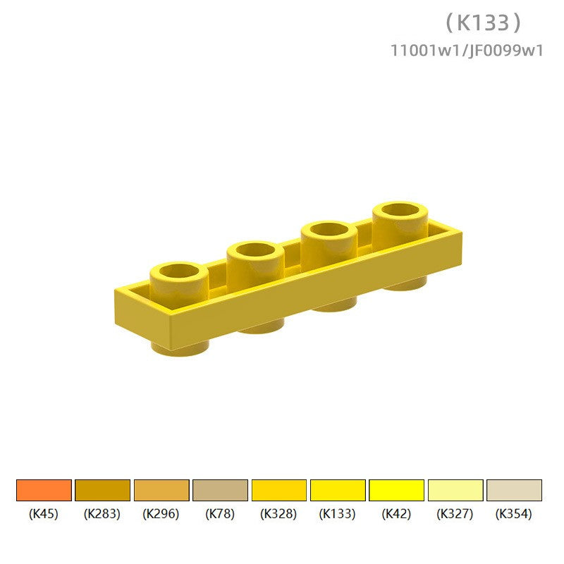 11001w1JF0099w1 Small-Particle Compatible Building Blocks: Double-Sided Low-Profile 4-hole Assembly Parts (non-GoBricks brand) – Approx. 140 Pcs