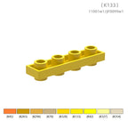 11001w1JF0099w1 Small-Particle Compatible Building Blocks: Double-Sided Low-Profile 4-hole Assembly Parts (non-GoBricks brand) – Approx. 140 Pcs
