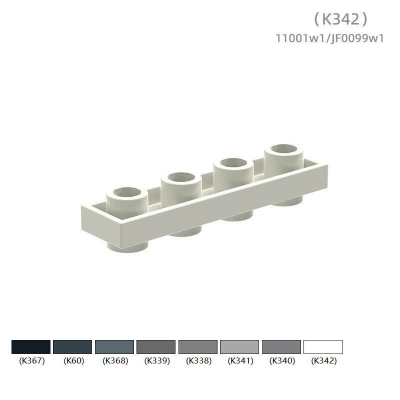 11001w1JF0099w1 Small-Particle Compatible Building Blocks: Double-Sided Low-Profile 4-hole Assembly Parts (non-GoBricks brand) – Approx. 140 Pcs