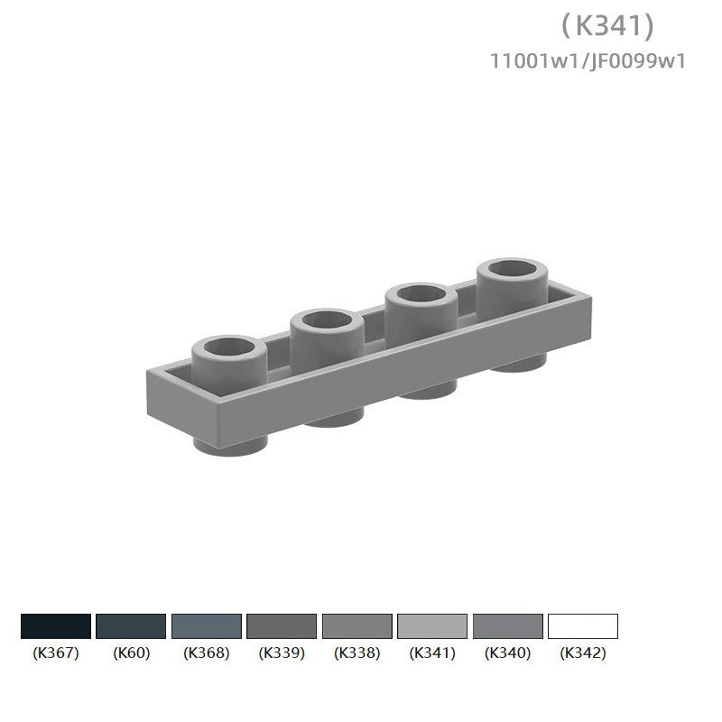 11001w1JF0099w1 Small-Particle Compatible Building Blocks: Double-Sided Low-Profile 4-hole Assembly Parts (non-GoBricks brand) – Approx. 140 Pcs