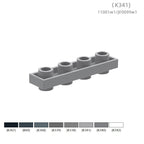 11001w1JF0099w1 Small-Particle Compatible Building Blocks: Double-Sided Low-Profile 4-hole Assembly Parts (non-GoBricks brand) – Approx. 140 Pcs