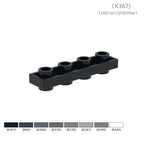 11001w1JF0099w1 Small-Particle Compatible Building Blocks: Double-Sided Low-Profile 4-hole Assembly Parts (non-GoBricks brand) – Approx. 140 Pcs