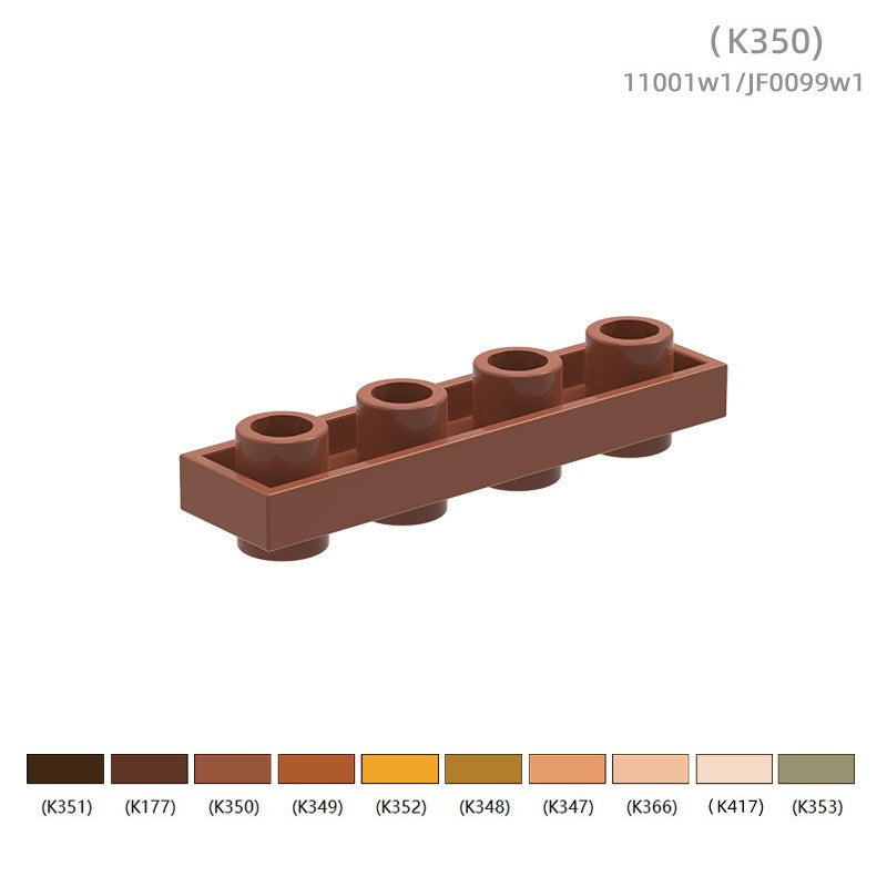 11001w1JF0099w1 Small-Particle Compatible Building Blocks: Double-Sided Low-Profile 4-hole Assembly Parts (non-GoBricks brand) – Approx. 140 Pcs