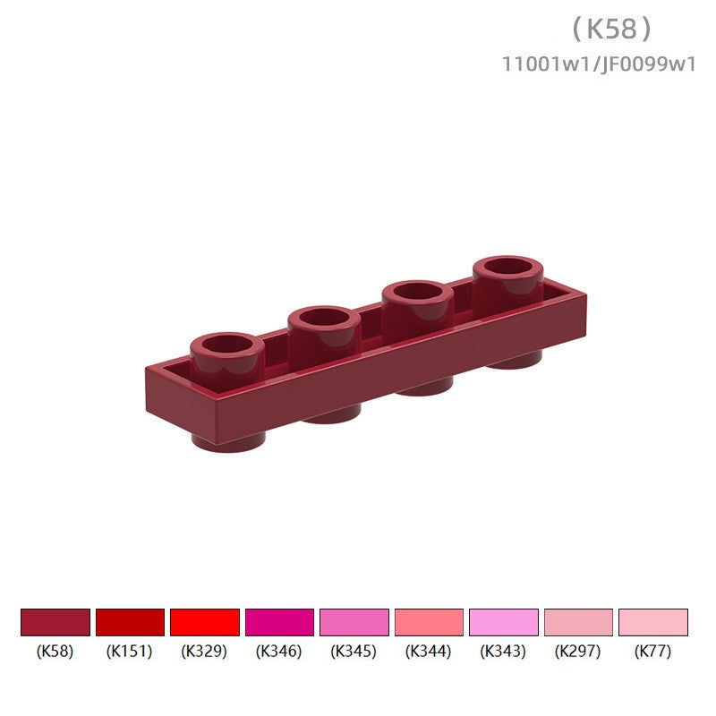 11001w1JF0099w1 Small-Particle Compatible Building Blocks: Double-Sided Low-Profile 4-hole Assembly Parts (non-GoBricks brand) – Approx. 140 Pcs