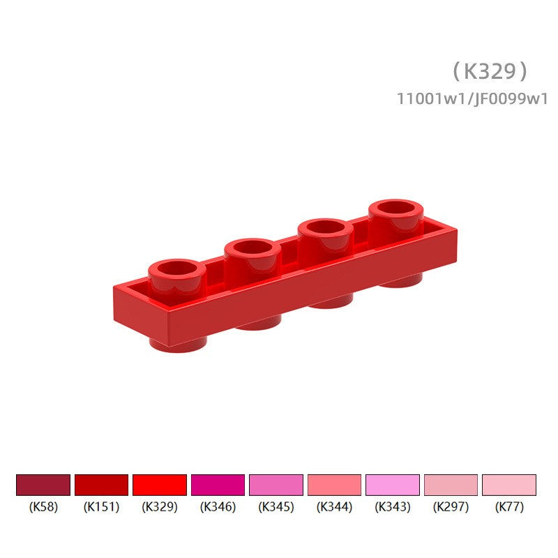 11001w1JF0099w1 Small-Particle Compatible Building Blocks: Double-Sided Low-Profile 4-hole Assembly Parts (non-GoBricks brand) – Approx. 140 Pcs