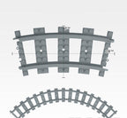 Train Track Scene, Small Particle Building Block Track Accessories, DIY Train Track Tunnel Waiting Shelter Set
