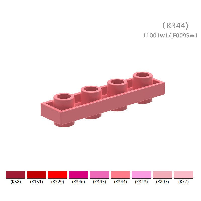 11001w1JF0099w1 Small-Particle Compatible Building Blocks: Double-Sided Low-Profile 4-hole Assembly Parts (non-GoBricks brand) – Approx. 140 Pcs