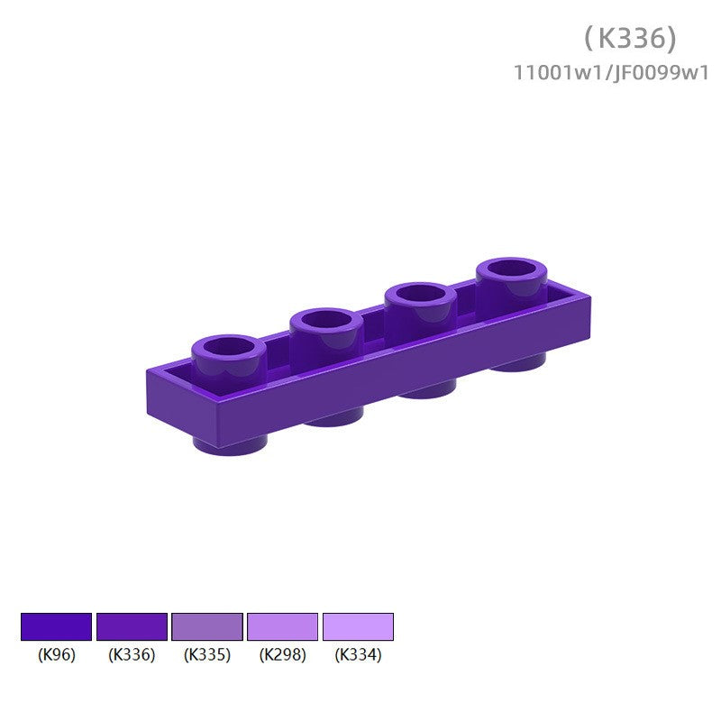 11001w1JF0099w1 Small-Particle Compatible Building Blocks: Double-Sided Low-Profile 4-hole Assembly Parts (non-GoBricks brand) – Approx. 140 Pcs
