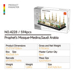 Wange - Al-Masjid an-Nabawi w Medinie, Arabia Saudyjska Mini Brick Building Set 4228 - 594pcs