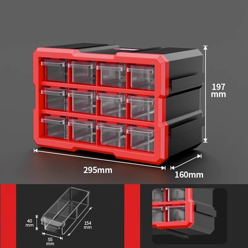 Drawer-Type Parts Storage Box, Accessory Screw Component Cabinet Box, Drawer-Type Component Classification Storage Box