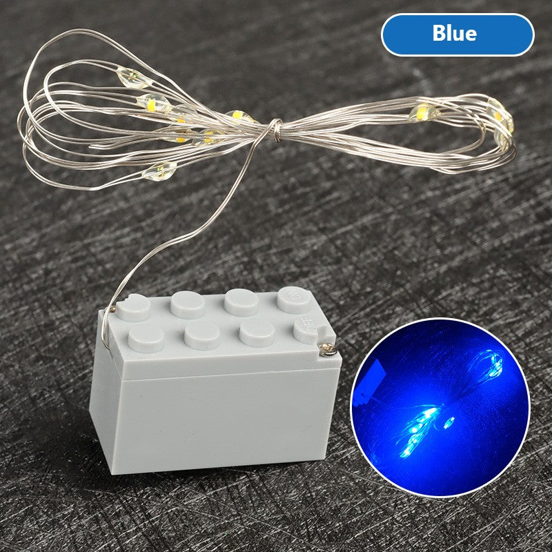 2*4 Building Block String Lights, Led Small Particle Light Strings, Architectural Scene Lighting Decoration Accessories
