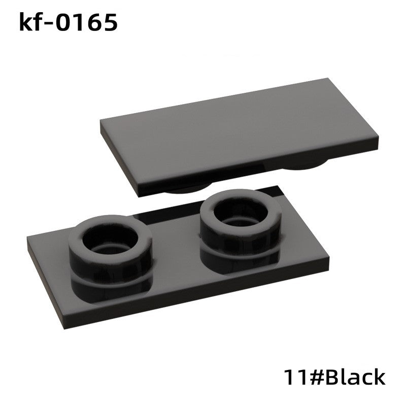 kf-0165 Compatible Small-Brick Parts: 1x2 Flat Plate Chassis Mounting Pieces, 100g (Approx. 500 Pieces) – Non-GoBricks Brand