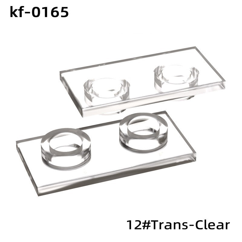 kf-0165 Compatible Small-Brick Parts: 1x2 Flat Plate Chassis Mounting Pieces, 100g (Approx. 500 Pieces) – Non-GoBricks Brand
