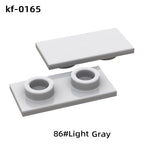 kf-0165 Compatible Small-Brick Parts: 1x2 Flat Plate Chassis Mounting Pieces, 100g (Approx. 500 Pieces) – Non-GoBricks Brand