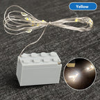 2*4 Building Block String Lights, Led Small Particle Light Strings, Architectural Scene Lighting Decoration Accessories