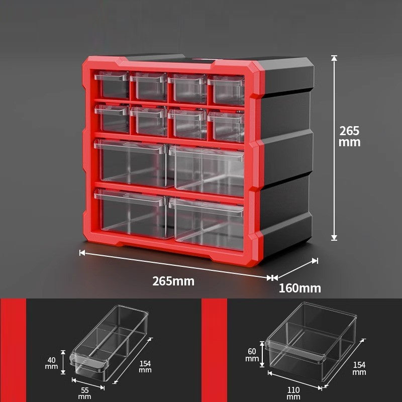 Drawer-Type Parts Storage Box, Accessory Screw Component Cabinet Box, Drawer-Type Component Classification Storage Box