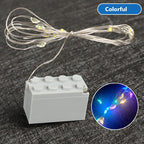 2*4 Building Block String Lights, Led Small Particle Light Strings, Architectural Scene Lighting Decoration Accessories