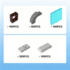 Zestaw Modern City Builder x700PCS #15573,#60601,#99563,#60592,#6005 - SKU - OurGobricks