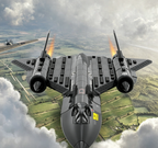 SR-71 Blackbird reconnaissance aircraft military model-educational toy compatible with small-particle building blocks
