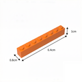 3008 Brick 1 x 8 - GOBRICKS Custom Printed Bricks M