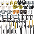 Compatible With Plastic Building Figures Accessories, Military Armor, Helmet Building Blocks, Weapon and Protective Equipment Sets