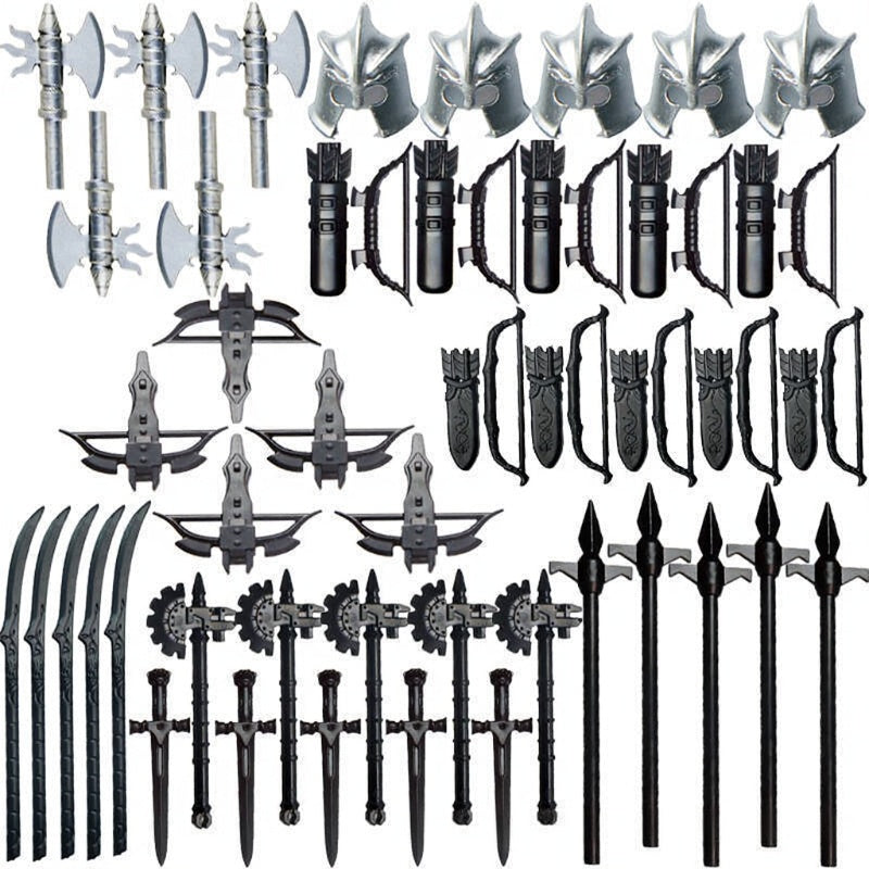 Compatible With Plastic Building Figures Accessories, Military Armor, Helmet Building Blocks, Weapon and Protective Equipment Sets
