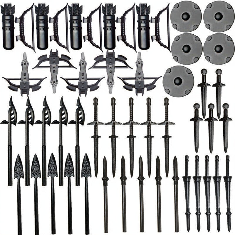 Compatible With Plastic Building Figures Accessories, Military Armor, Helmet Building Blocks, Weapon and Protective Equipment Sets