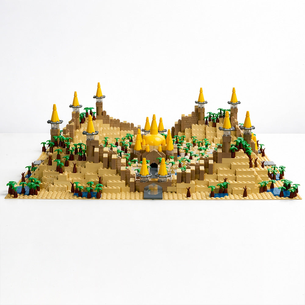 MAP Tec Desert Kingdom – Oriental-Style Micro Architectural Wonder | 3,011-Piece MOC Collector's Set - GOBRICKS x MOCERS Collaboration Brick Zone - SKU - OurGobricks