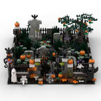 Halloween Decoration Building Bocks, Ghost and Death God Cemetery Street Scene, MOC Scene Ornaments